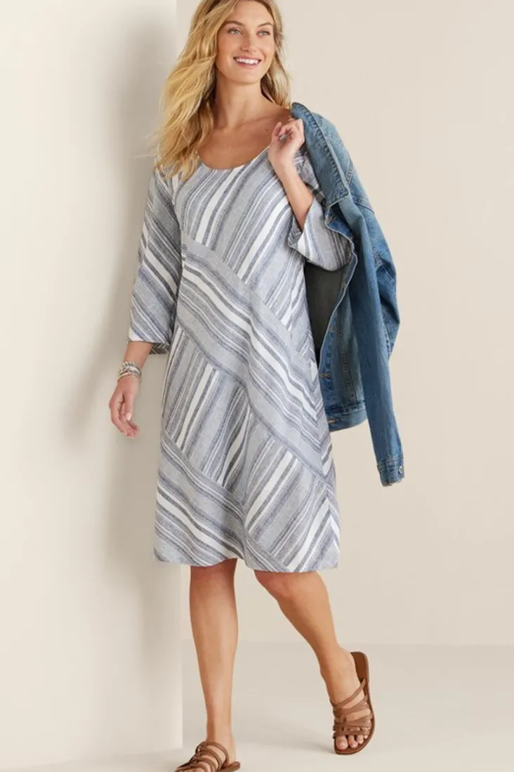 sonya_linen_dress_6.webp Shop Soft Surroundings Sonya Linen Dress White/Blue