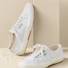 Store Soft Surroundings Superga Leather Sneaker OpticalWhiteFavorio