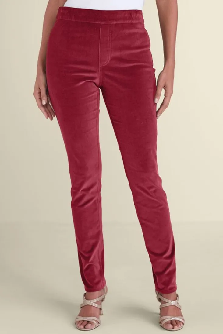 sutton_velveteen_pullon_slim_leg_pants_6.webp Flash Sale Soft Surroundings Sutton Velveteen Pull-On Slim Leg Pants
