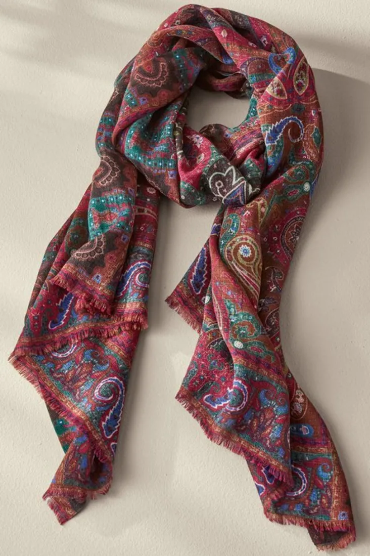 Cheap Soft Surroundings Tamara Paisley Scarf Multi