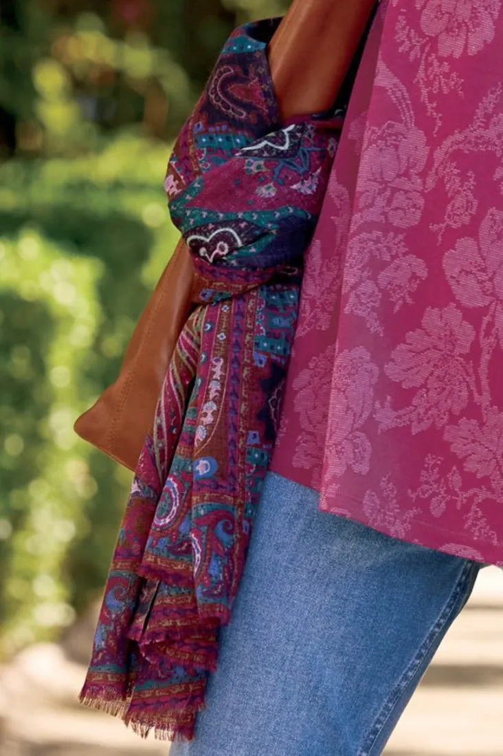 tamara_paisley_scarf_2.webp Cheap Soft Surroundings Tamara Paisley Scarf Multi