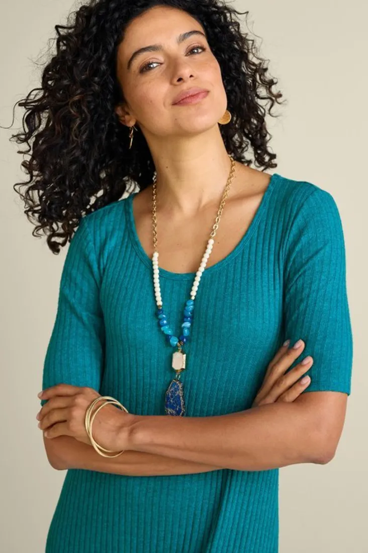 textured_short_sleeve_santiago_dress_8.webp Sale Soft Surroundings Textured Short Sleeve Santiago Dress