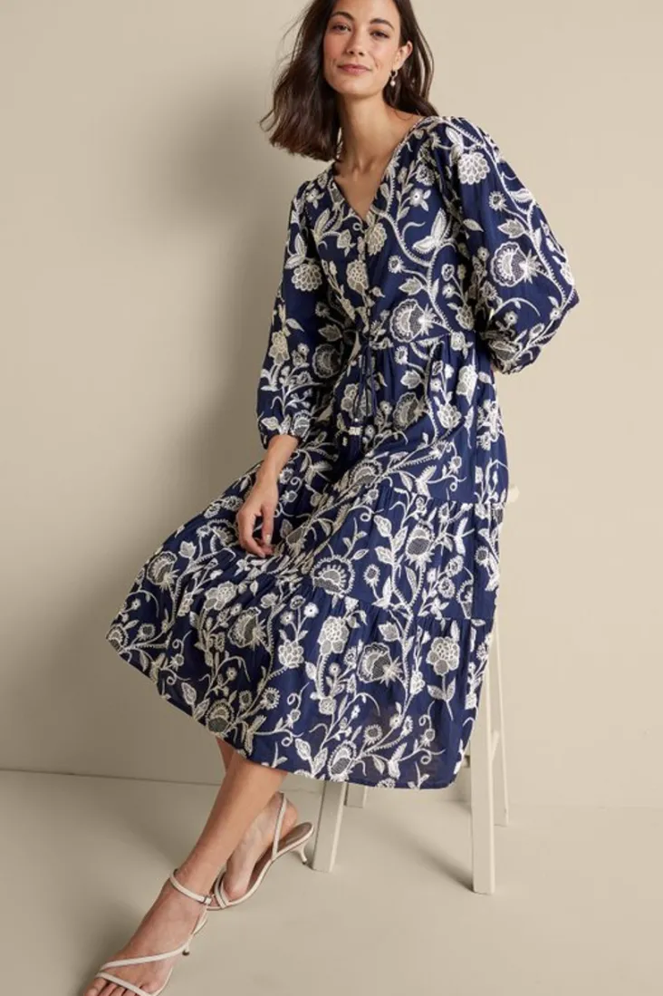 tilda_embroidered_midi_dress_2.webp Cheap Soft Surroundings Tilda Embroidered Midi Dress Navy