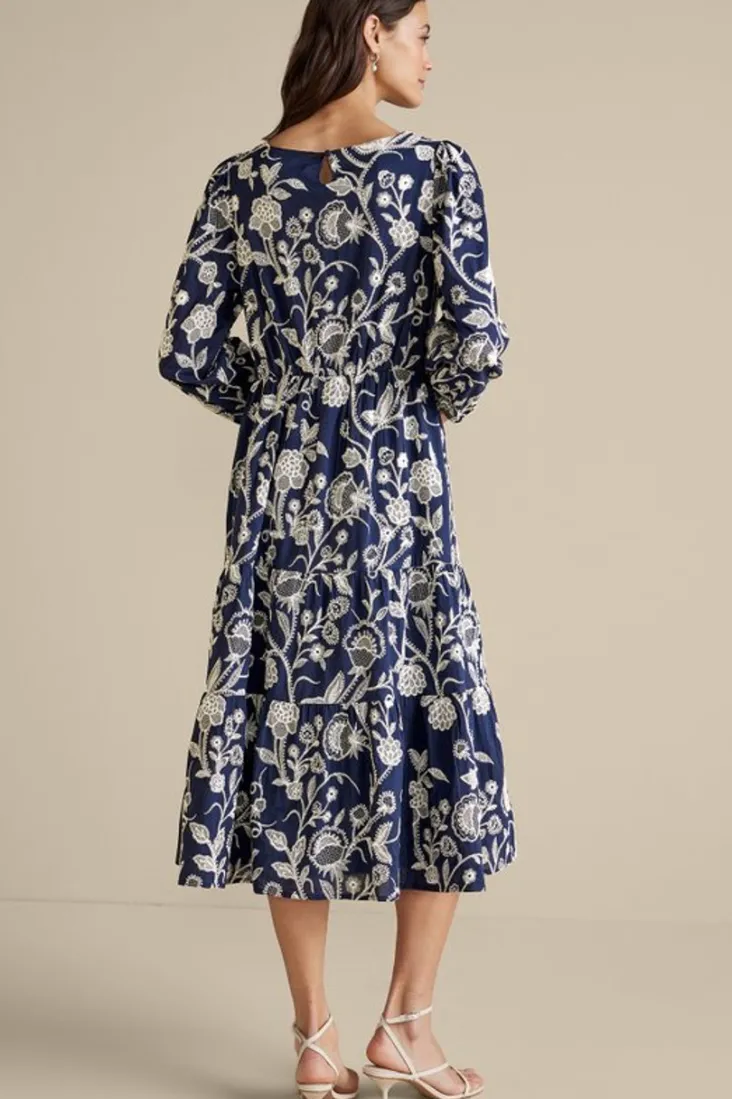 tilda_embroidered_midi_dress_3.webp Cheap Soft Surroundings Tilda Embroidered Midi Dress Navy
