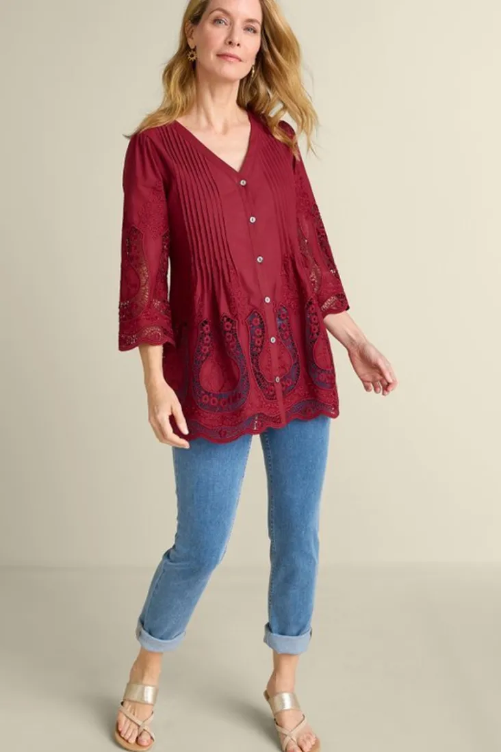 trella_eyelet_top_2.webp Best Sale Soft Surroundings Trella Eyelet Top