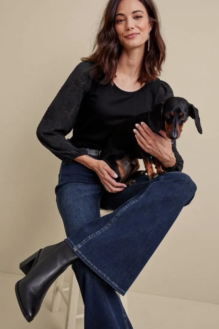 ultimate_denim_flare_jeans_7.webp New Soft Surroundings Ultimate Denim Flare Jeans TidalBlueWash
