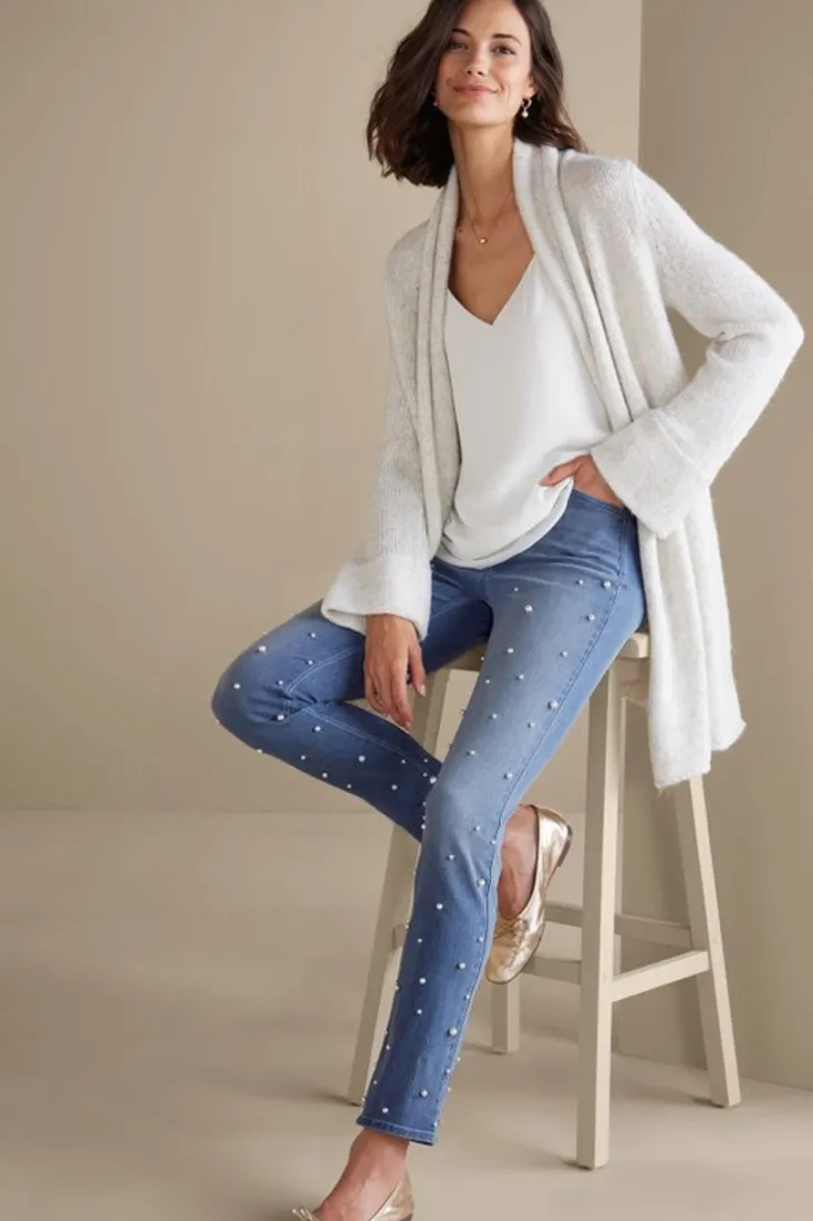 Online Soft Surroundings Ultimate Denim Pearl Straight Leg Jeans IcyBlueWash