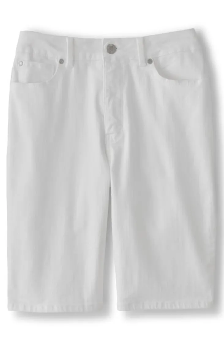 Shop Soft Surroundings Ultimate Denim Slim Leg Shorts TidalBlueWash