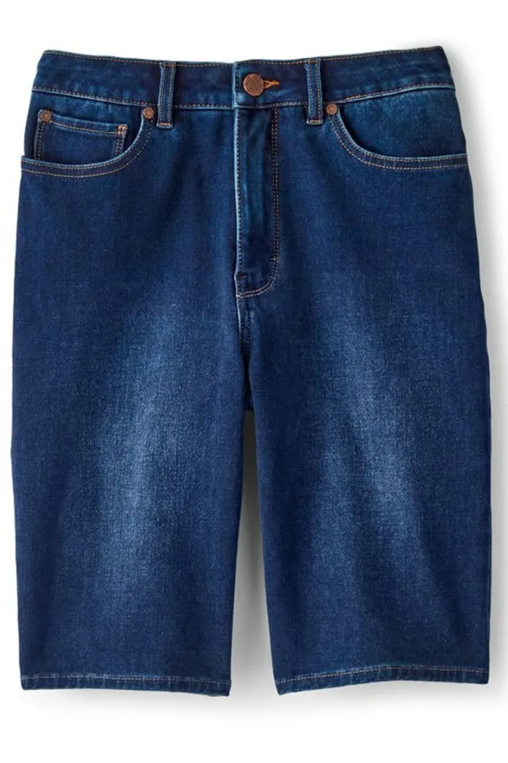ultimate_denim_slim_leg_shorts_9.webp Shop Soft Surroundings Ultimate Denim Slim Leg Shorts TidalBlueWash