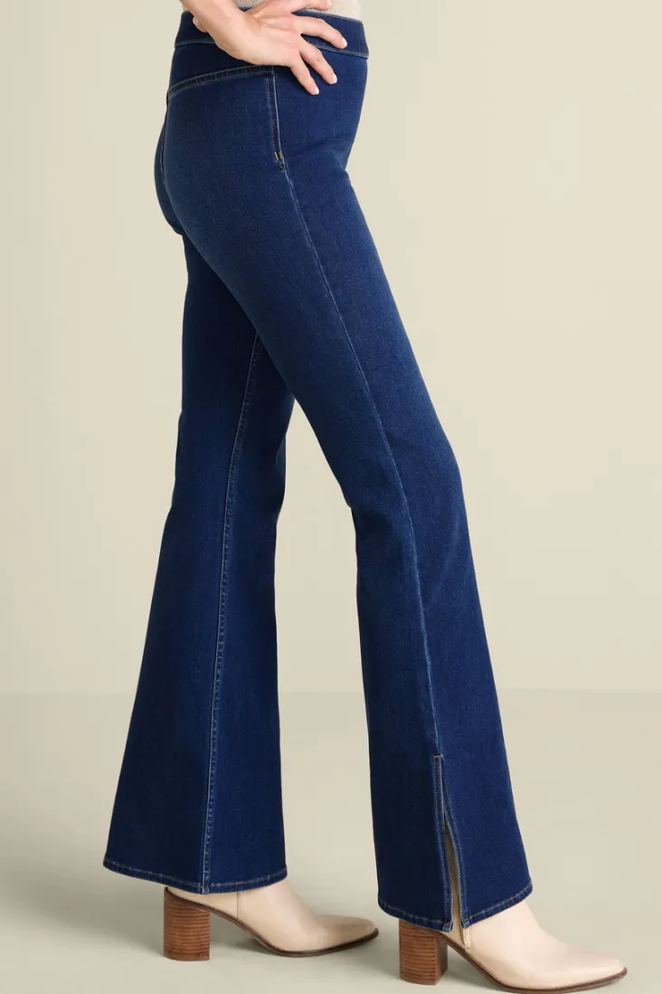 ultimate_denim_slit_hem_flare_jeans_3.webp Store Soft Surroundings Ultimate Denim Slit Hem Flare Jeans TidalBlueWash