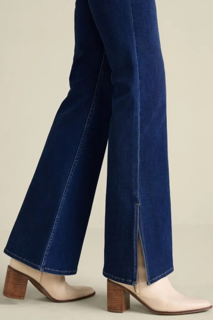 ultimate_denim_slit_hem_flare_jeans_5.webp Store Soft Surroundings Ultimate Denim Slit Hem Flare Jeans TidalBlueWash