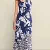 Sale Soft Surroundings Vaila Maxi Dress OceanAirScarf/AzoresDi