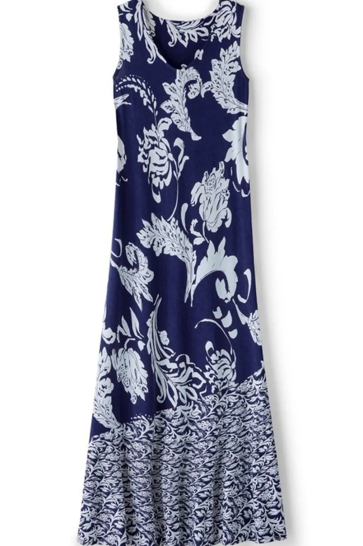 vaila_maxi_dress_1.webp Sale Soft Surroundings Vaila Maxi Dress OceanAirScarf/AzoresDi