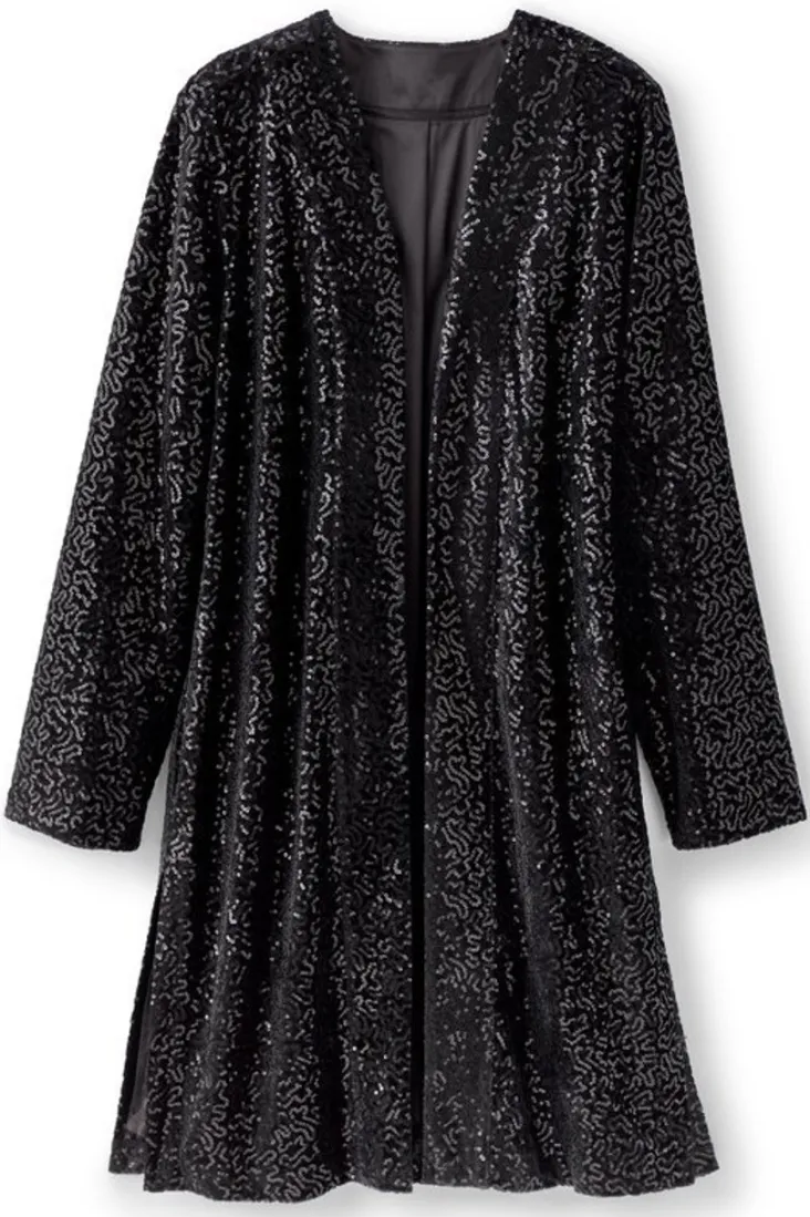 Best Soft Surroundings Valetta Sequin Topper BlackSequins