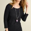 Clearance Soft Surroundings Veda Rib Top WashedBlack