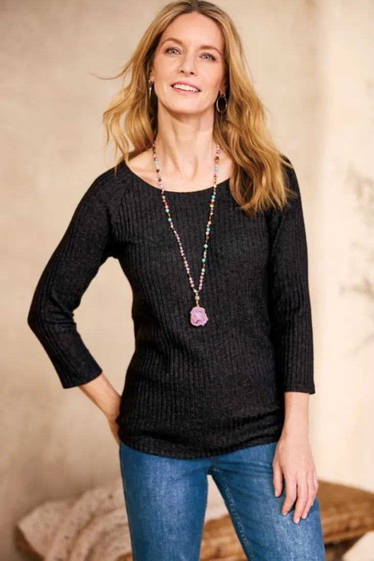 veda_rib_top_4.webp Clearance Soft Surroundings Veda Rib Top WashedBlack