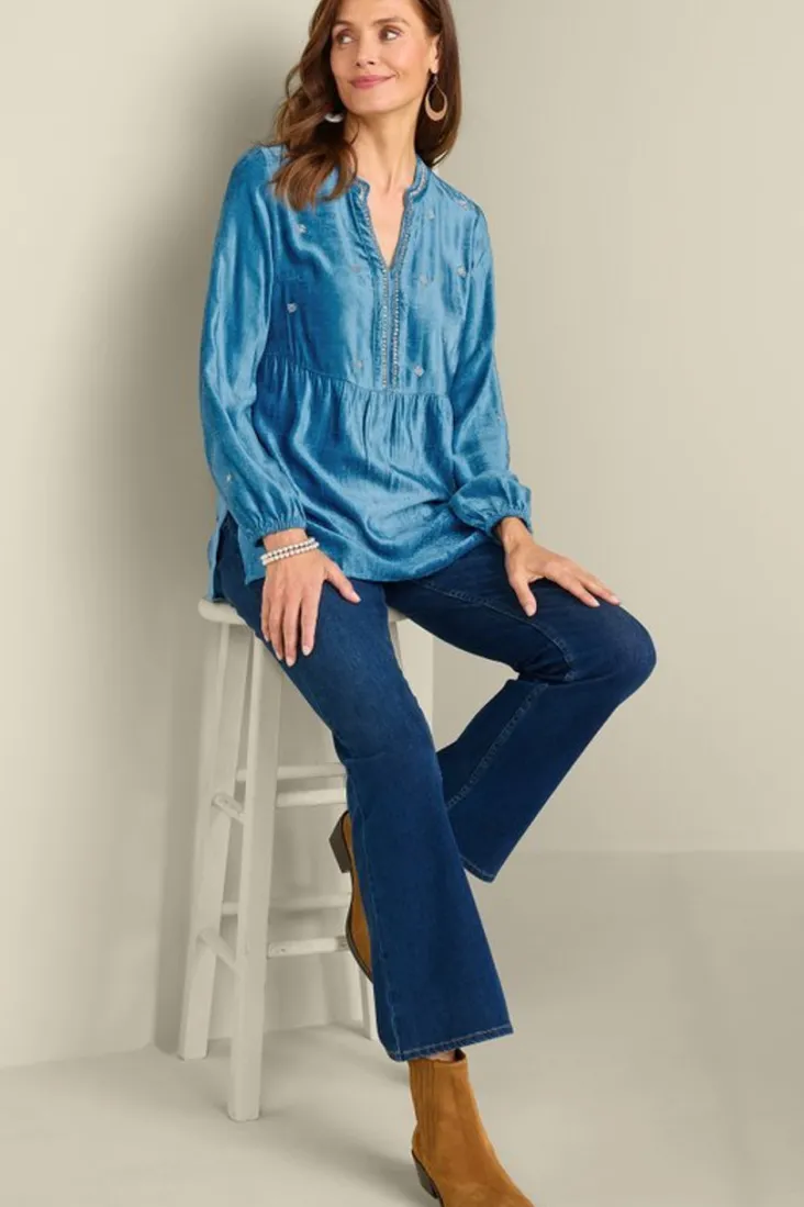 verna_embellished_velvet_tunic_2.webp Discount Soft Surroundings Verna Embellished Velvet Tunic BlueSapphire