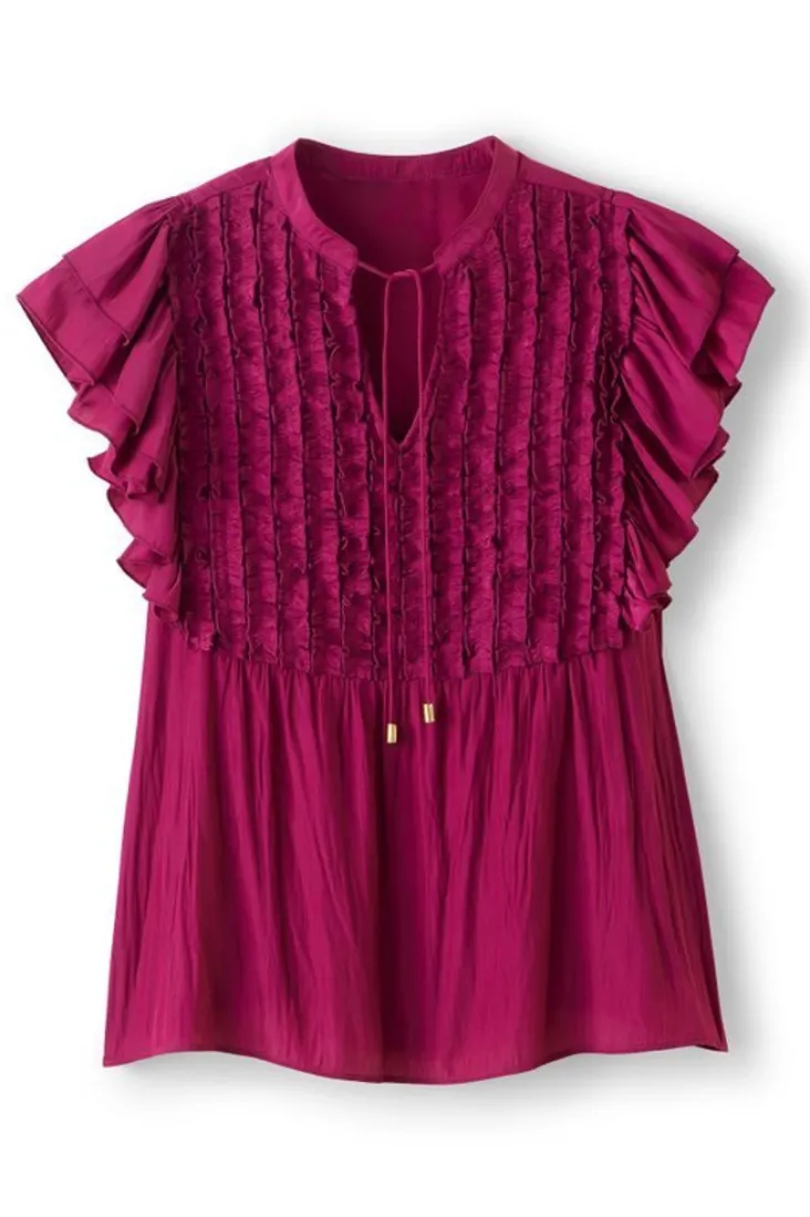 victoria_ruffle_tunic_1.webp Hot Soft Surroundings Victoria Ruffle Tunic Sangria