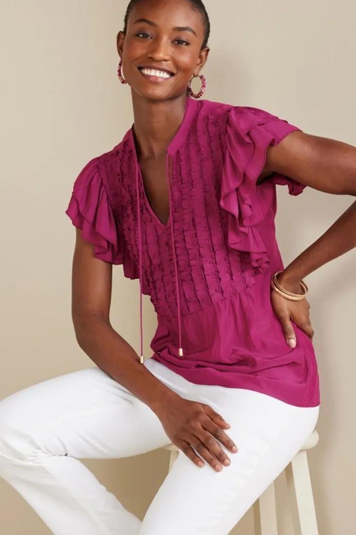victoria_ruffle_tunic_7.webp Hot Soft Surroundings Victoria Ruffle Tunic Sangria