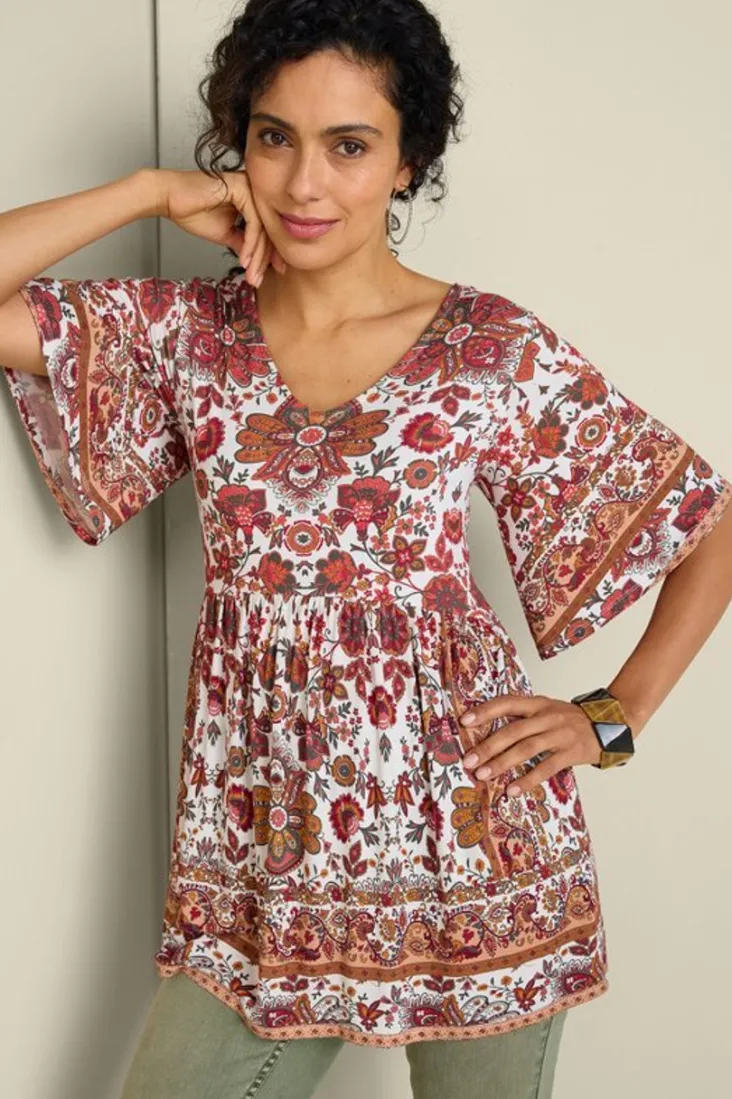 vina_short_sleeve_tunic_0.webp Sale Soft Surroundings Vina Short Sleeve Tunic SanFranScarfCream