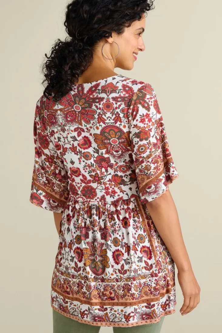 vina_short_sleeve_tunic_3.webp Sale Soft Surroundings Vina Short Sleeve Tunic SanFranScarfCream