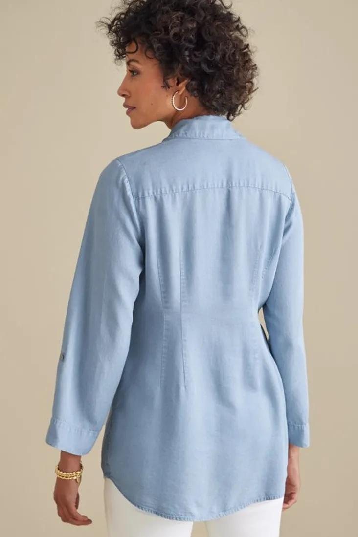 washed_tencel_tunic_30.webp Best Sale Soft Surroundings Washed Tencel™ Tunic LightWashDenim