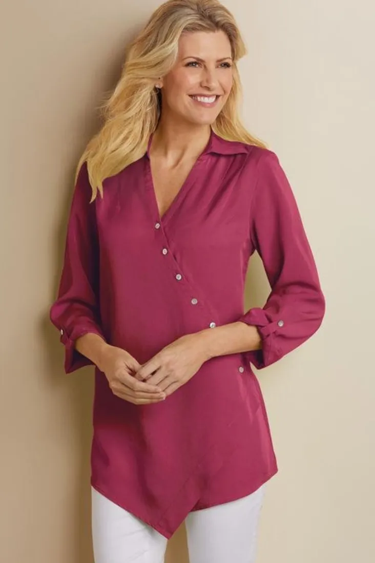 washed_tencel_tunic_34.webp Best Sale Soft Surroundings Washed Tencel™ Tunic LightWashDenim