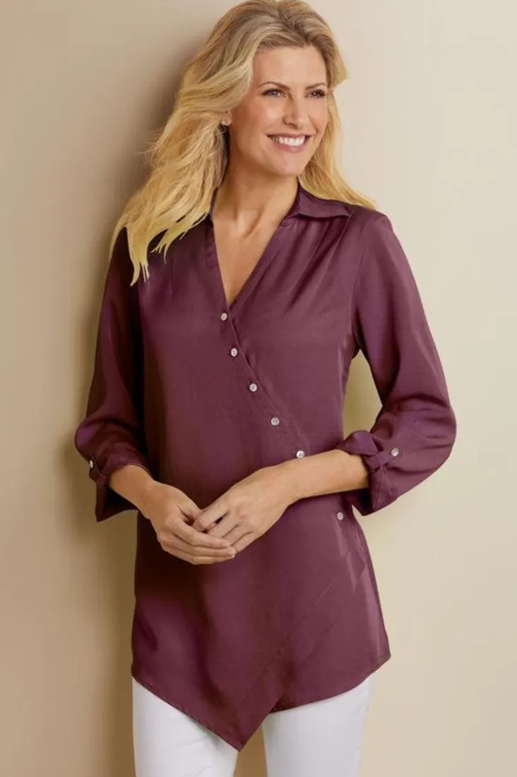 washed_tencel_tunic_55.webp Best Sale Soft Surroundings Washed Tencel™ Tunic LightWashDenim