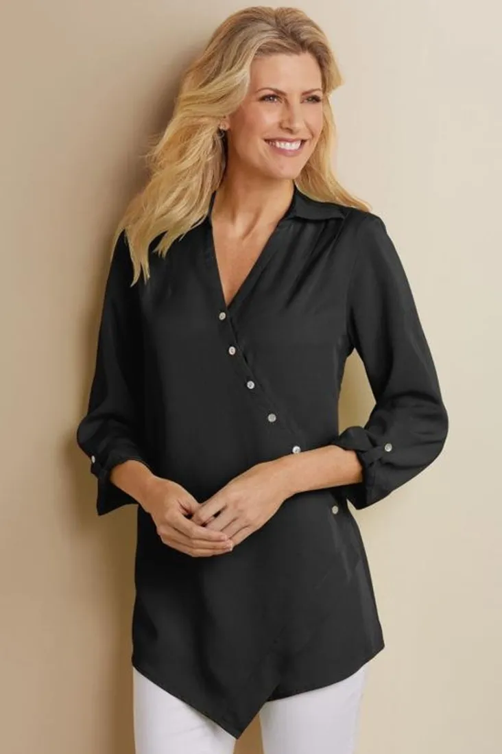 washed_tencel_tunic_76.webp Best Sale Soft Surroundings Washed Tencel™ Tunic LightWashDenim