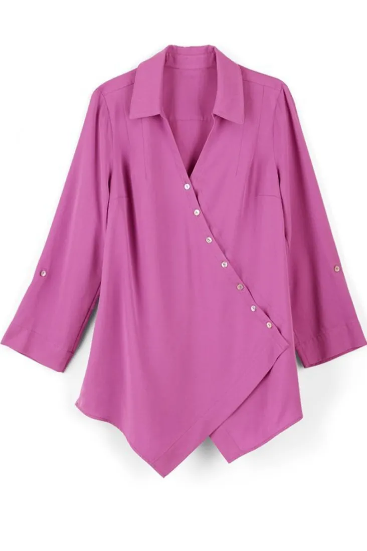 washed_tencel_tunic_89.webp Best Sale Soft Surroundings Washed Tencel™ Tunic LightWashDenim
