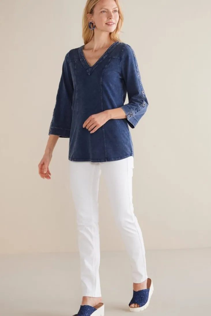 wilma_washed_knit_denim_tunic_2.webp Store Soft Surroundings Wilma Washed Knit Denim Tunic DenimBlue