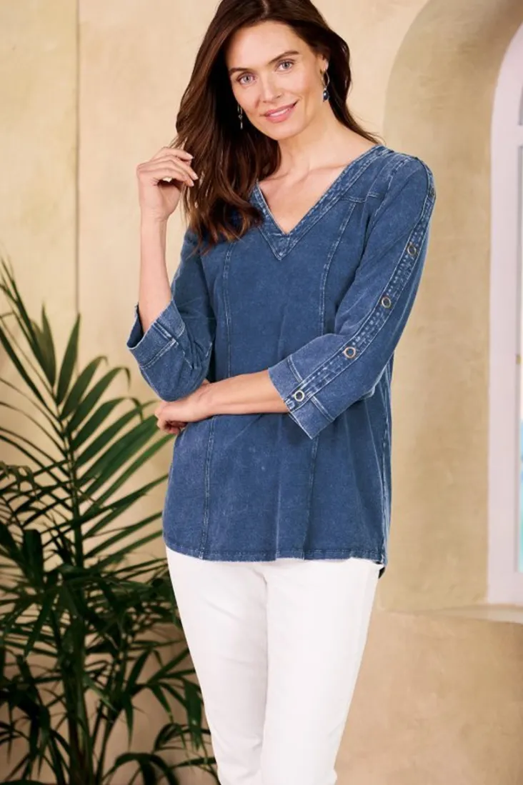 wilma_washed_knit_denim_tunic_4.webp Store Soft Surroundings Wilma Washed Knit Denim Tunic DenimBlue