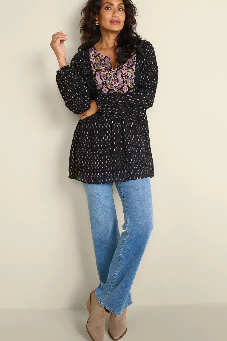 wynn_shimmer_tunic_2.webp Fashion Soft Surroundings Wynn Shimmer Tunic Black