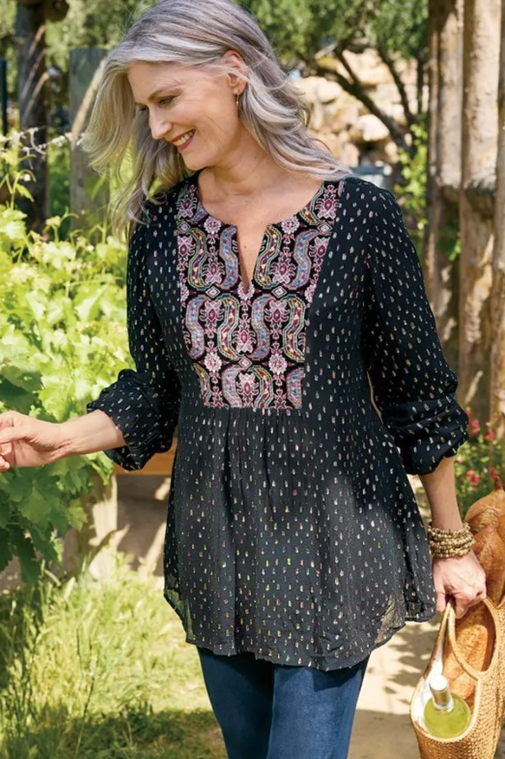 wynn_shimmer_tunic_4.webp Fashion Soft Surroundings Wynn Shimmer Tunic Black