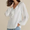 Sale Soft Surroundings Xenia Ruffle Top PurpleFloral