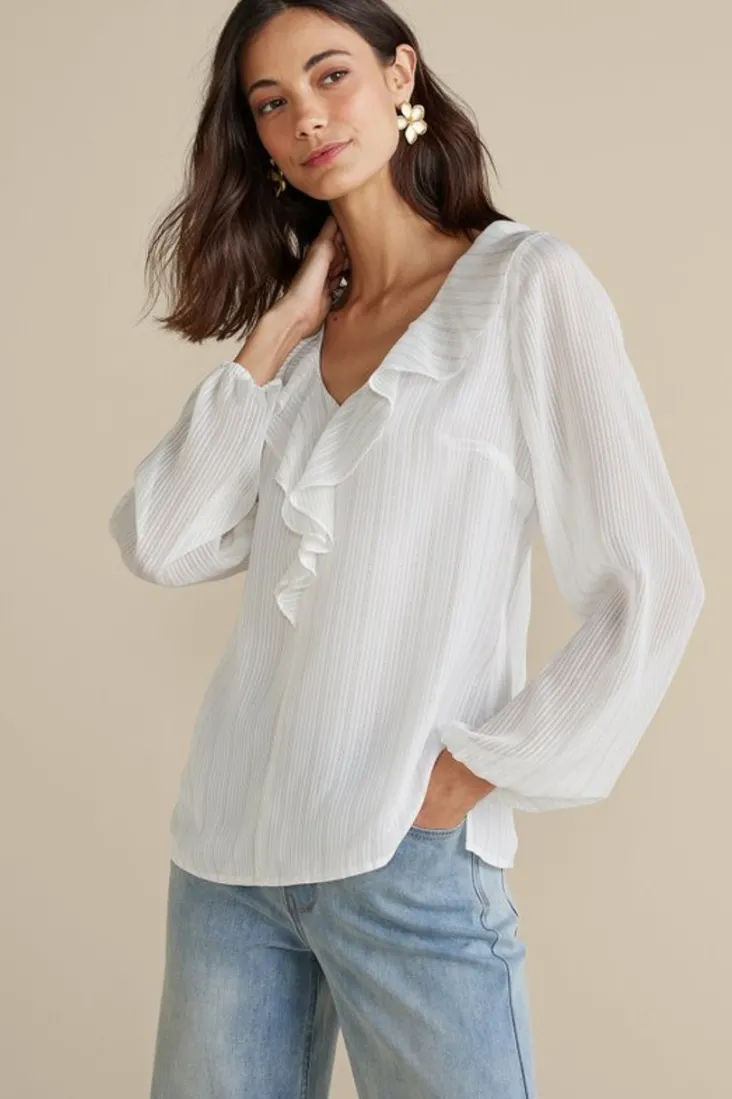xenia_ruffle_top_0.webp Sale Soft Surroundings Xenia Ruffle Top PurpleFloral