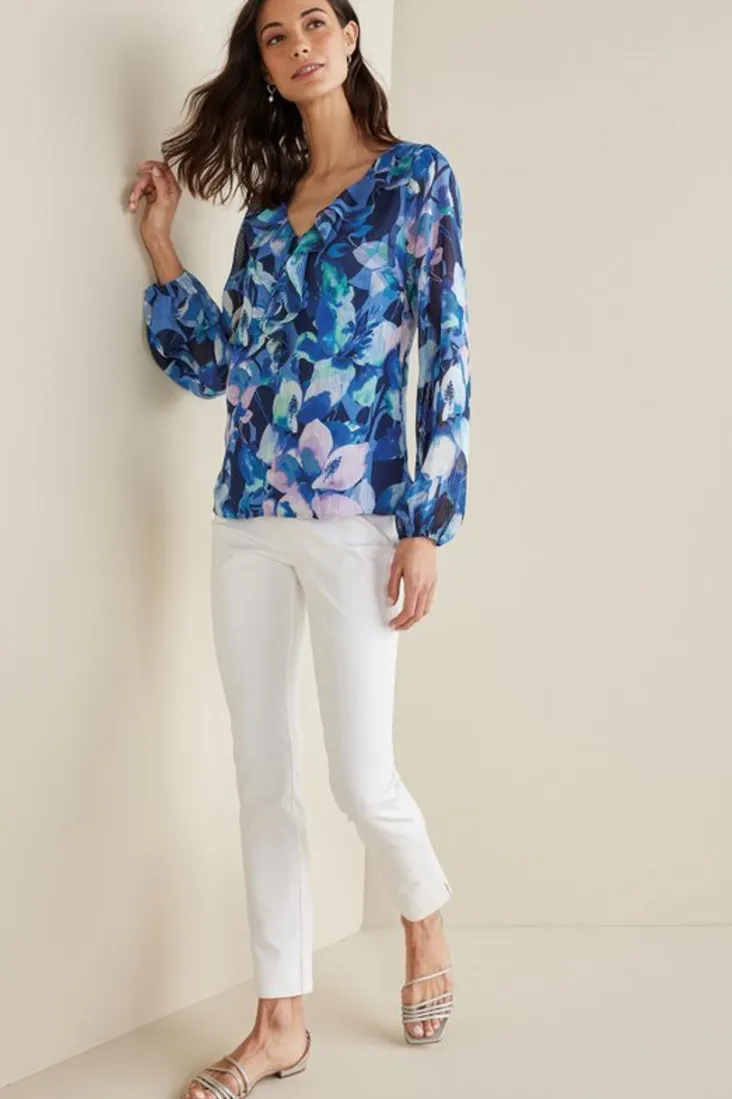 xenia_ruffle_top_11.webp Sale Soft Surroundings Xenia Ruffle Top PurpleFloral