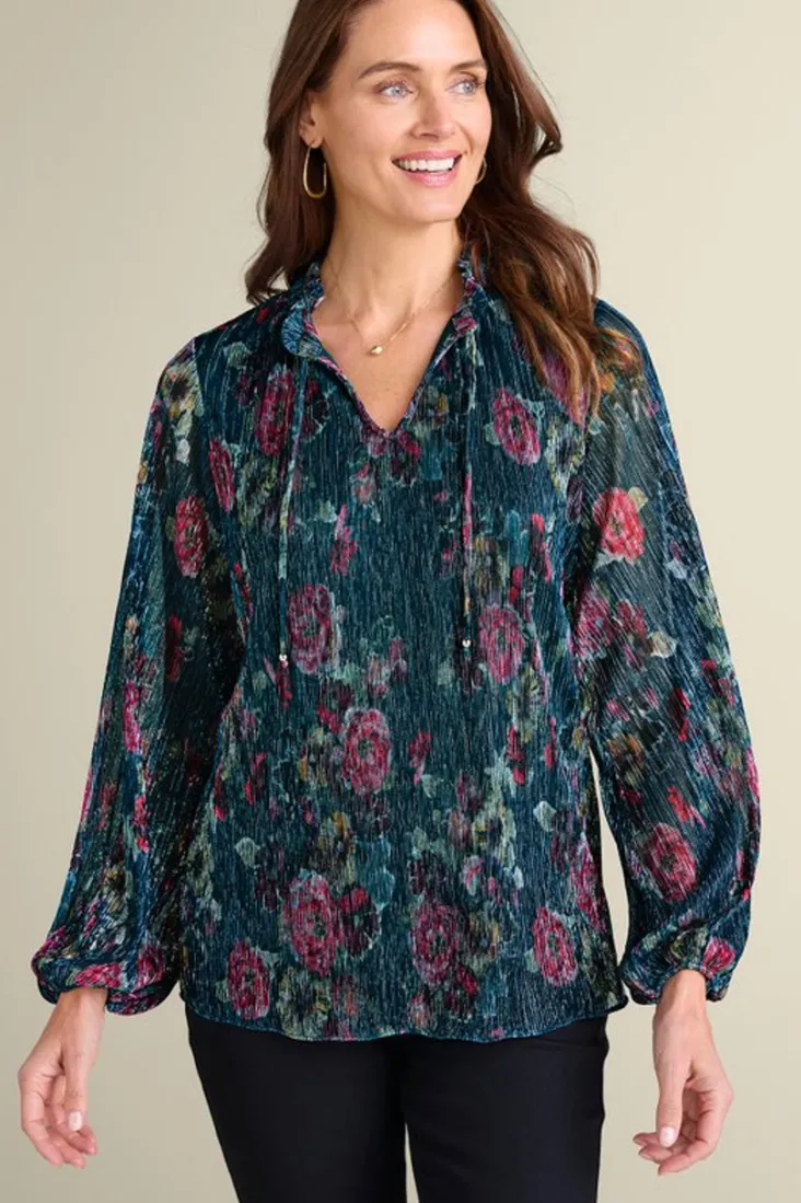 Fashion Soft Surroundings Yvonne Shimmer Top EvalynnGarden