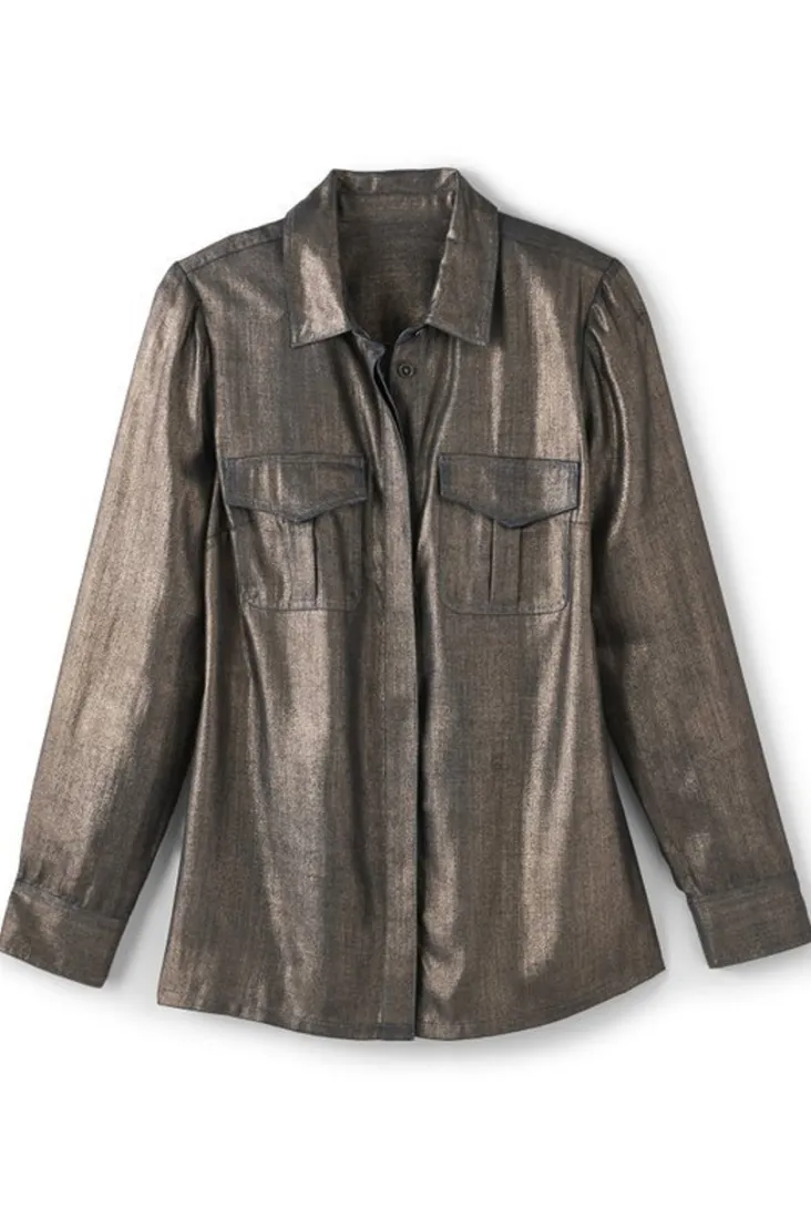 zafina_shirt_1.webp Best Soft Surroundings Zafina Shirt MetallicGoldLuster