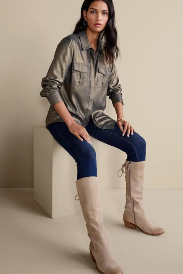 zafina_shirt_2.webp Best Soft Surroundings Zafina Shirt MetallicGoldLuster