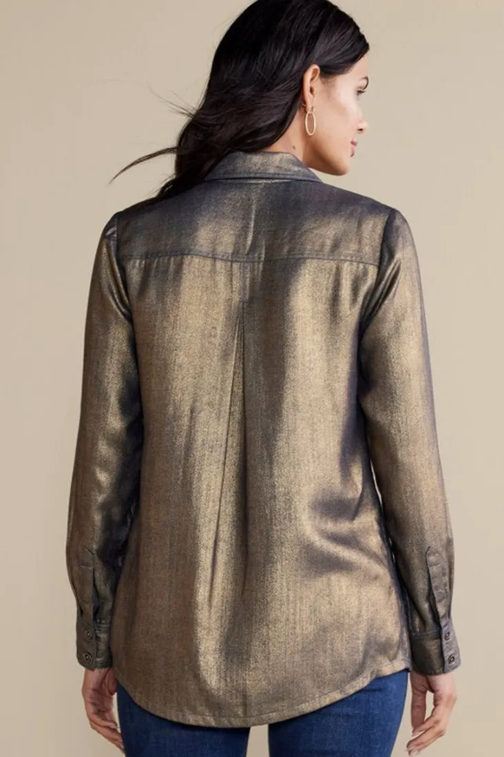 zafina_shirt_3.webp Best Soft Surroundings Zafina Shirt MetallicGoldLuster