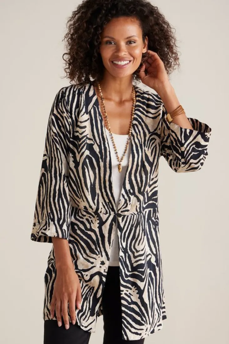 Flash Sale Soft Surroundings Zella Topper BrownZebra