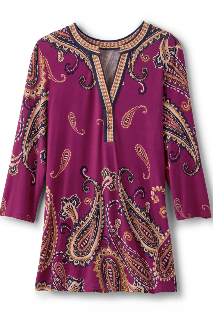 zennia_printed_tunic_1.webp Outlet Soft Surroundings Zennia Printed Tunic OsteriaScarf