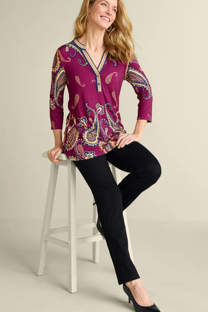 zennia_printed_tunic_2.webp Outlet Soft Surroundings Zennia Printed Tunic OsteriaScarf
