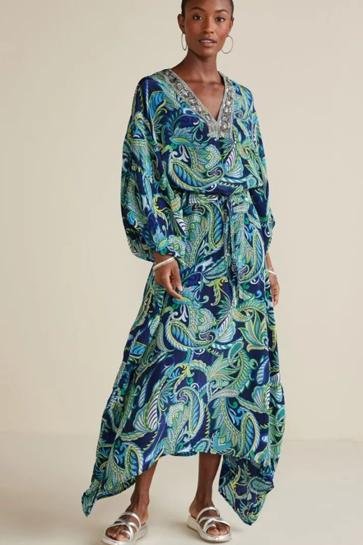 zorica_caftan_2.webp Online Soft Surroundings Zorica Caftan CoastalPaisleyBlue