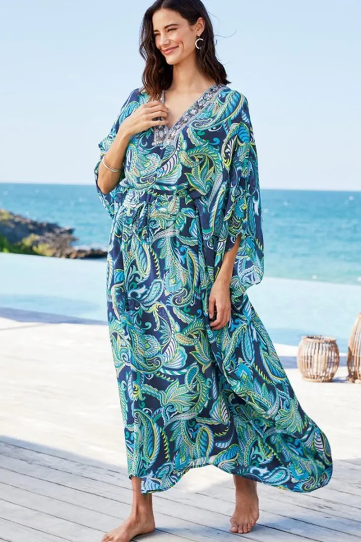 zorica_caftan_5.webp Online Soft Surroundings Zorica Caftan CoastalPaisleyBlue